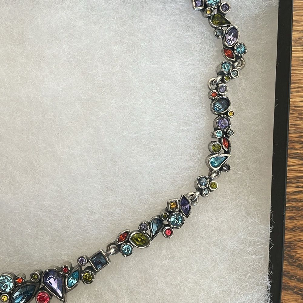 Multicolored Handcrafted Glass and Semi-Precious Stones Necklace - Picture 5 of 10